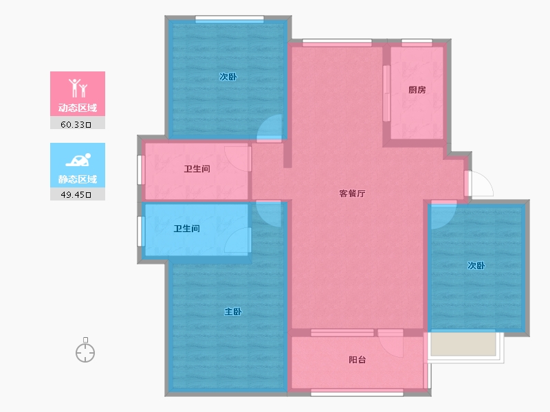 河北省-廊坊市-荣盛霸州新城-97.67-户型库-动静分区