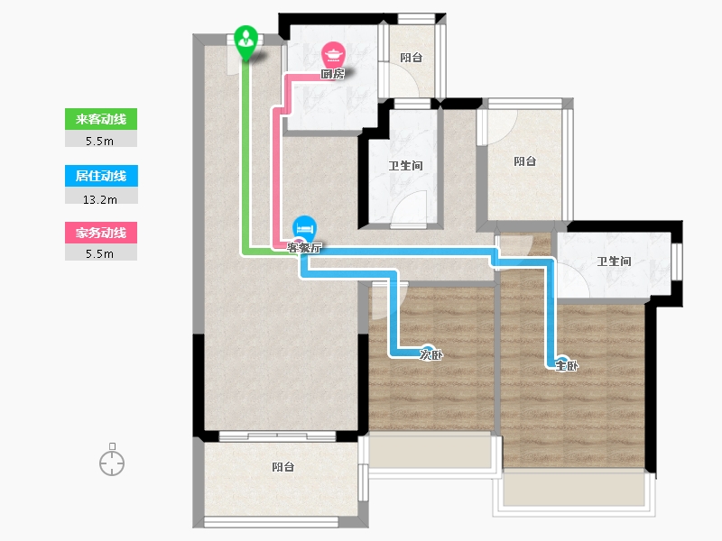 广东省-河源市-龙光玖誉湖-80.00-户型库-动静线