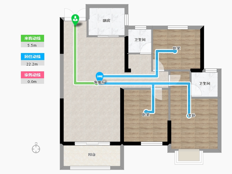 湖南省-湘潭市-玺宇悦城国际-90.04-户型库-动静线