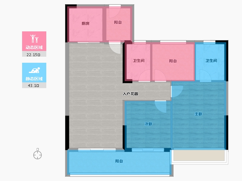 安徽省-滁州市-远东苏滁壹号-87.01-户型库-动静分区