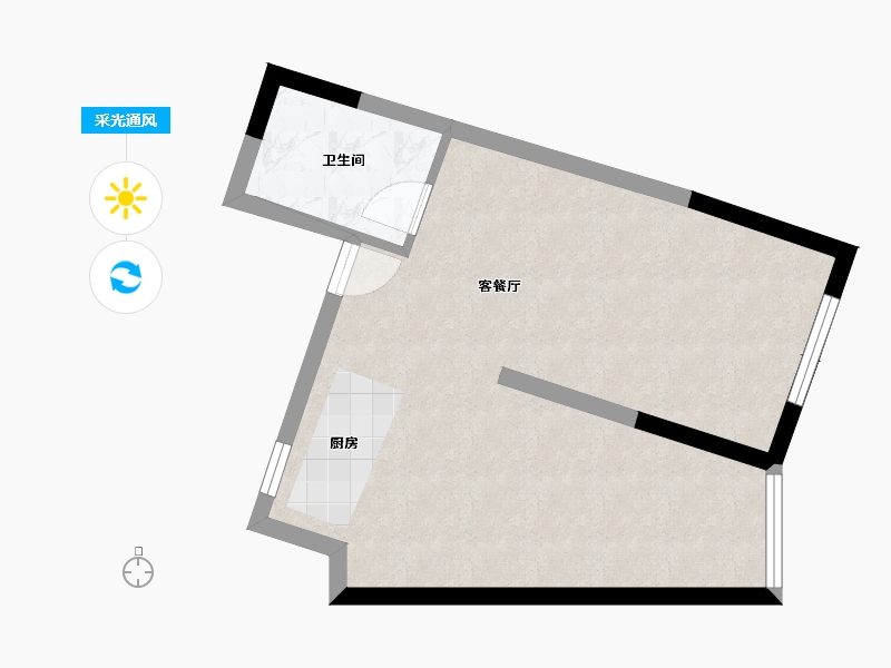 湖南省-郴州市-智通江天-42.95-户型库-采光通风