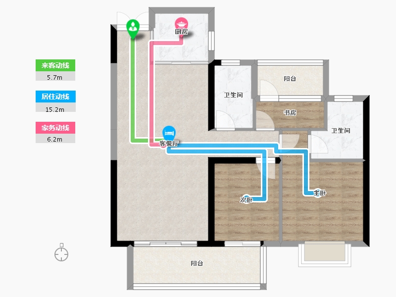 湖南省-邵阳市-邵阳湾田·望江府-86.47-户型库-动静线