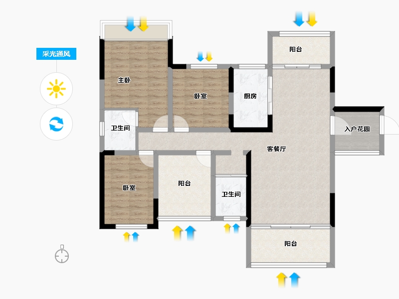 广西壮族自治区-来宾市-武宣滨江华庭-112.55-户型库-采光通风