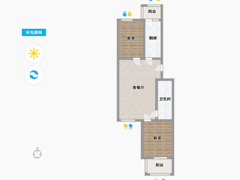 北京-北京市-龙腾苑-六区-88.00-户型库-采光通风