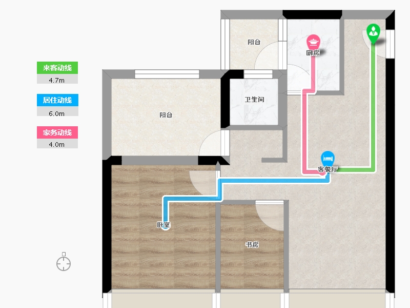 广东省-汕头市-颐景阳光锦府-48.86-户型库-动静线