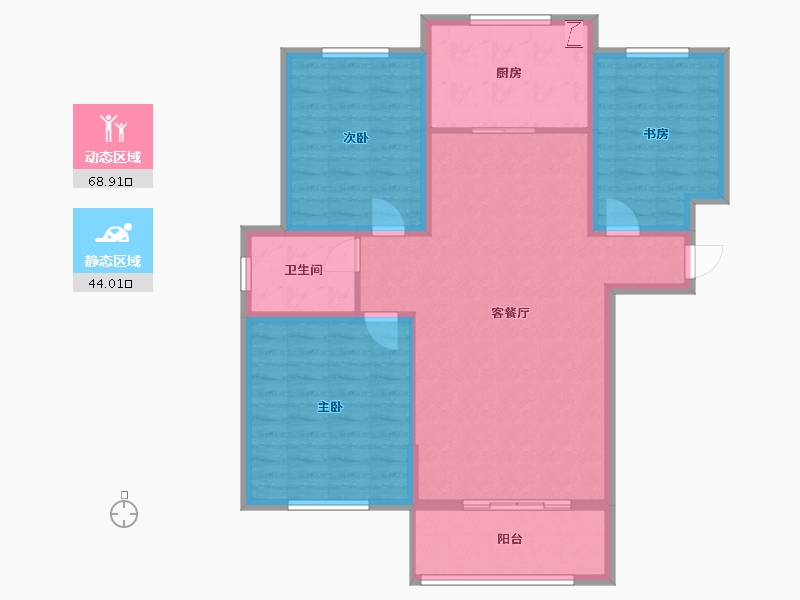 江苏省-镇江市-张庙小区-102.00-户型库-动静分区