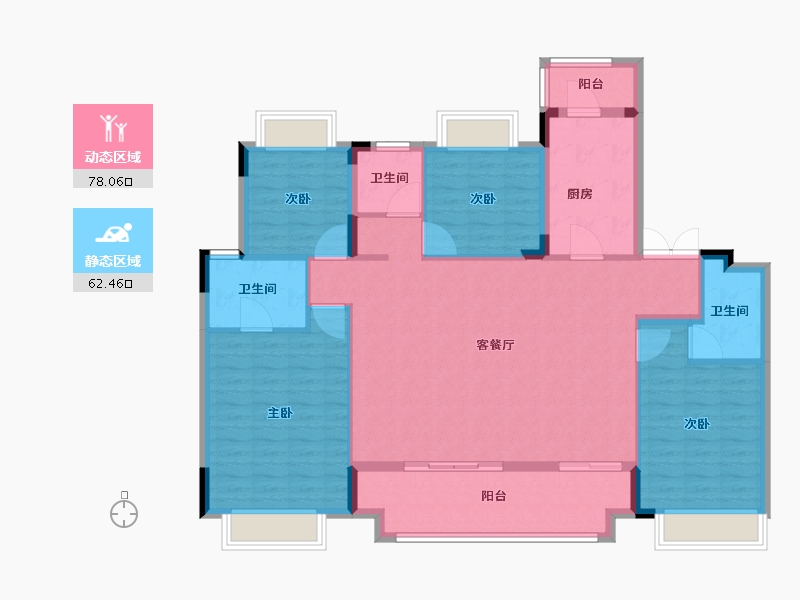 江西省-景德镇市-奥园锦绣江山-128.00-户型库-动静分区