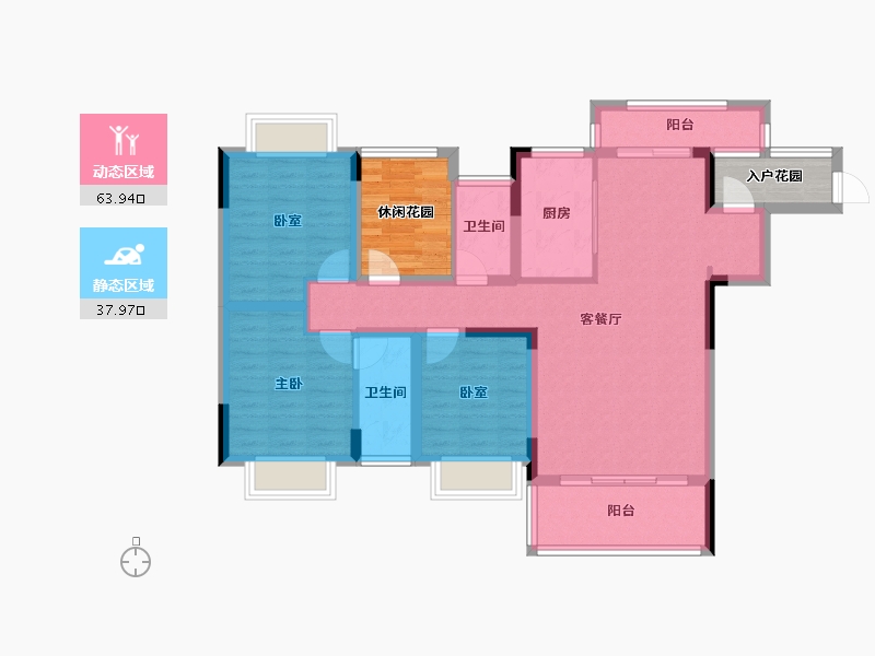 广西壮族自治区-来宾市-象州温泉城-100.80-户型库-动静分区