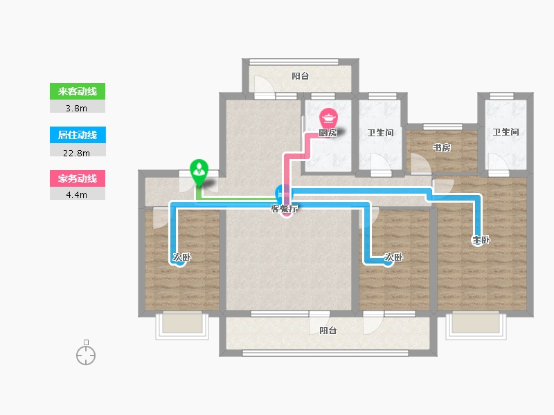 山东省-济宁市-中南珑悦-109.70-户型库-动静线