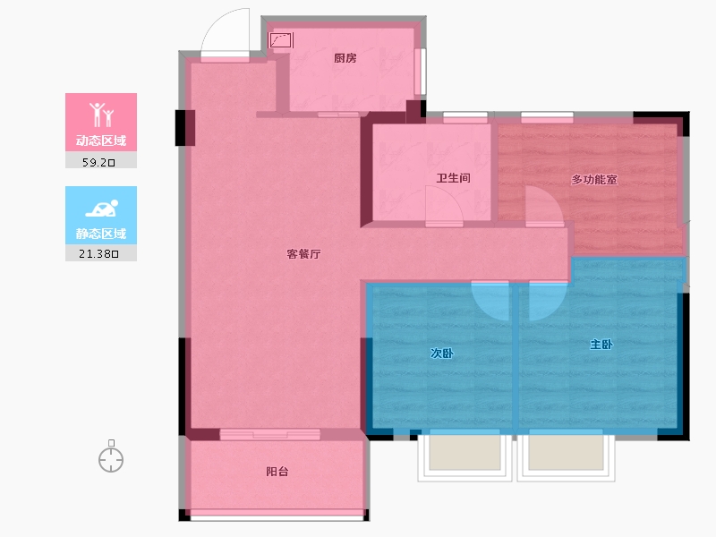 福建省-宁德市-交投天行万安-72.00-户型库-动静分区