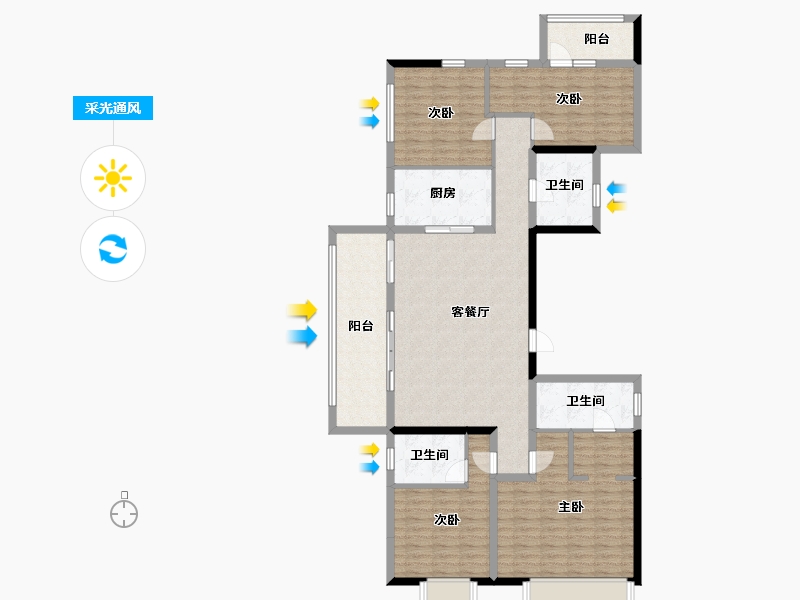 河南省-开封市-枫华·西湖半岛-137.91-户型库-采光通风