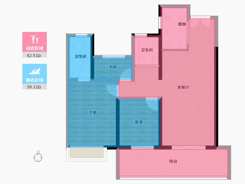 河南省-安阳市-建业世和府北园-88.00-户型库-动静分区