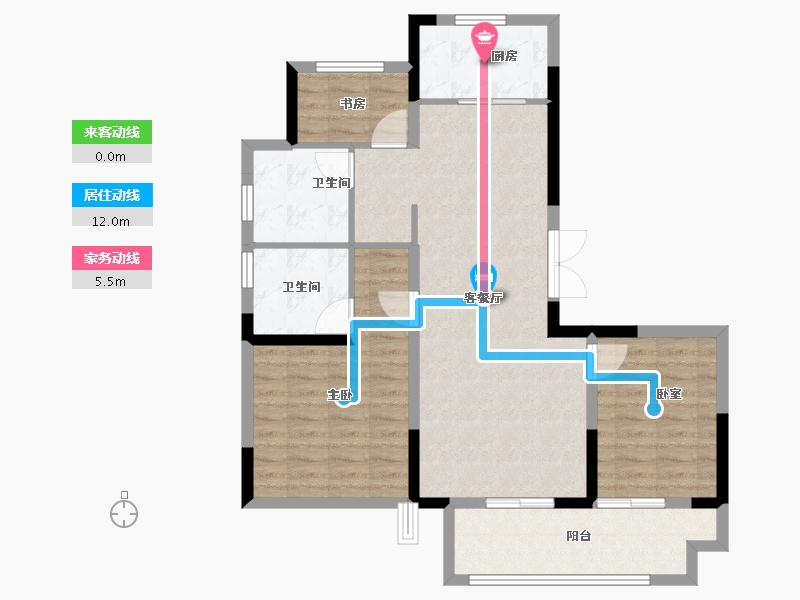 安徽省-宿州市-绿城岱湖世纪城丁香园-91.20-户型库-动静线