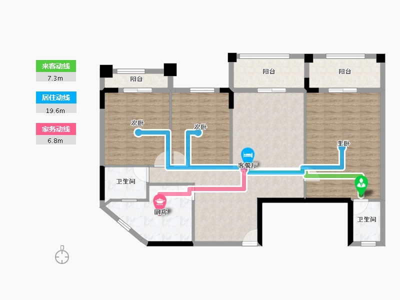 广东省-广州市-雅宝新城-112.80-户型库-动静线