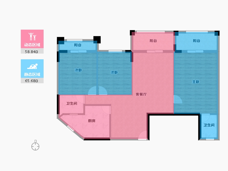 广东省-广州市-雅宝新城-112.80-户型库-动静分区