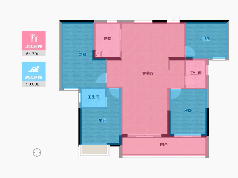 广西壮族自治区-梧州市-江茂花园城-104.31-户型库-动静分区