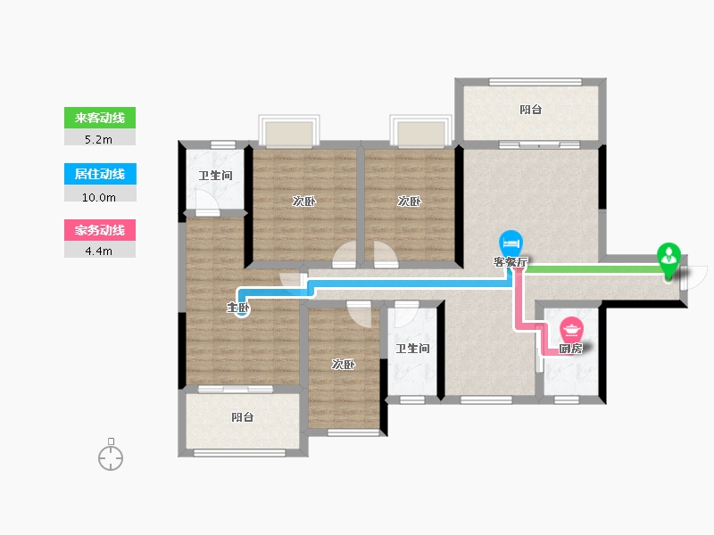 湖南省-湘潭市-龙城盛悦府-117.31-户型库-动静线