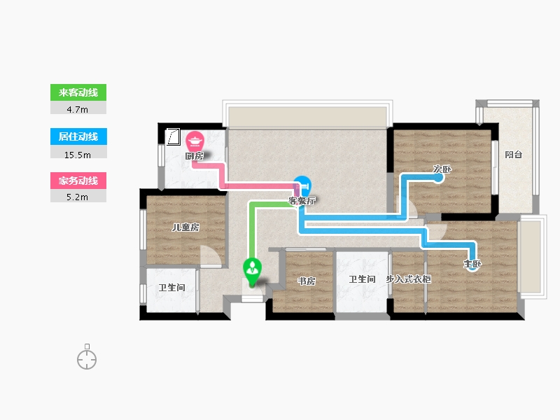 浙江省-嘉兴市-都会东方-92.71-户型库-动静线