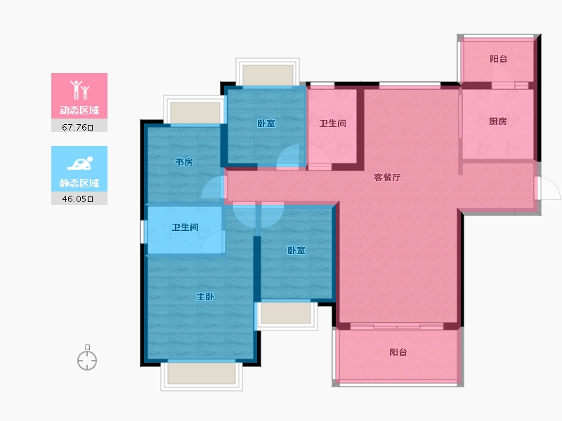 山西省-大同市-汕尾恒大悦珑湾-101.60-户型库-动静分区