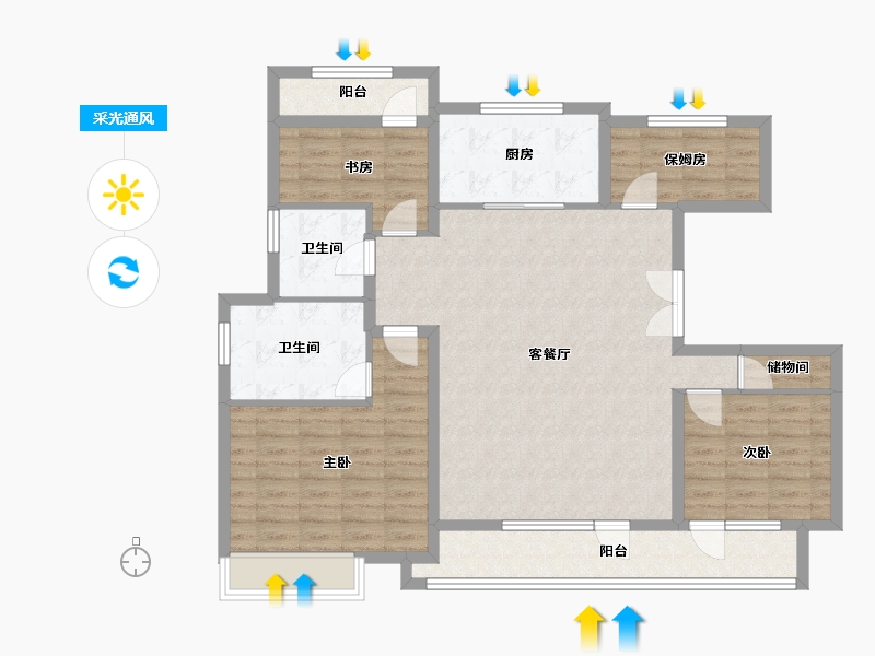 山东省-济宁市-中南珑悦-112.01-户型库-采光通风