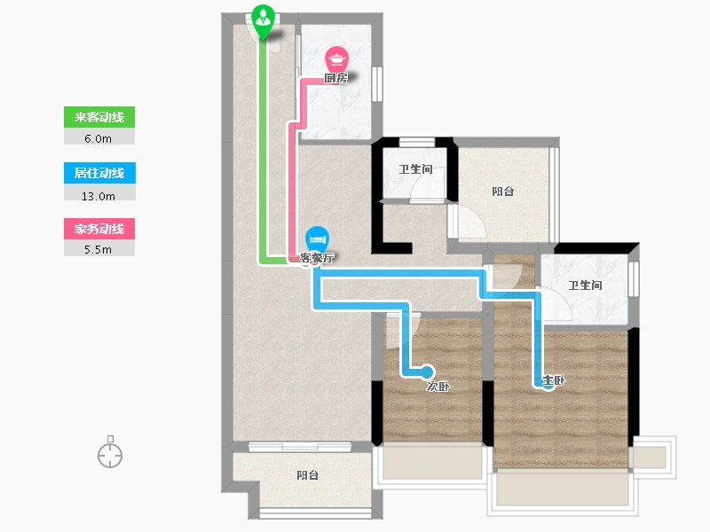 广东省-清远市-石榴春江湖畔-66.40-户型库-动静线