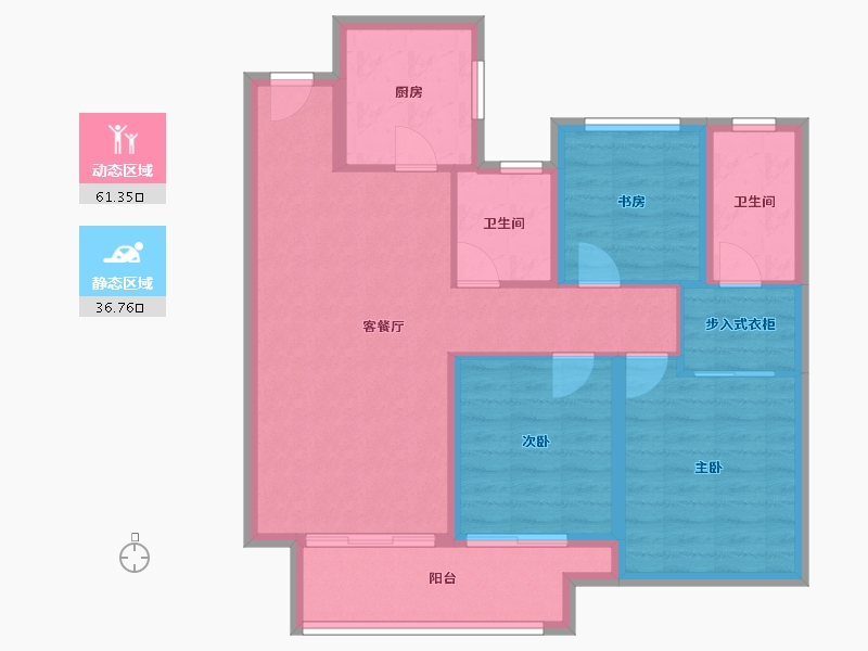 河南省-濮阳市-建业璟园-87.77-户型库-动静分区