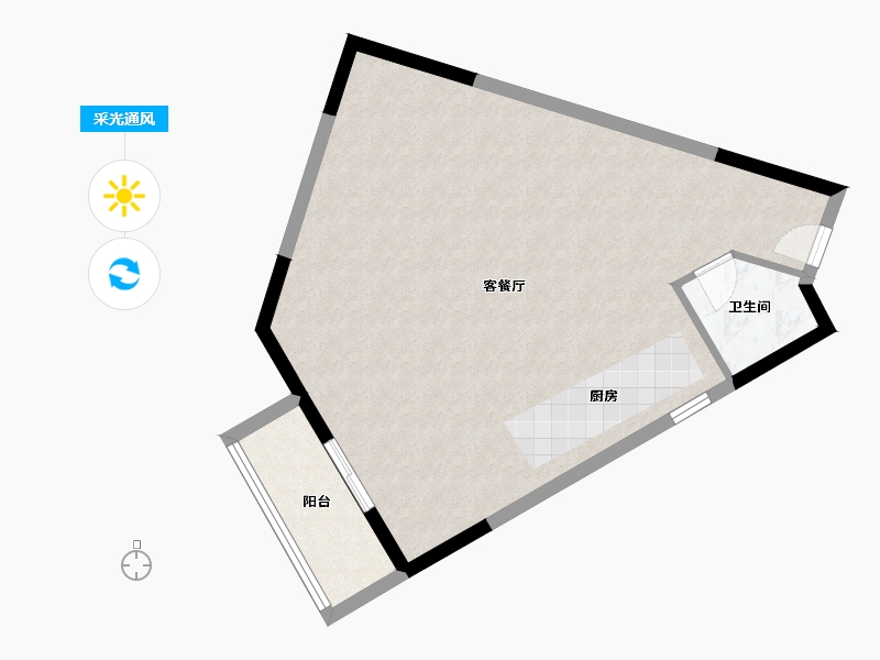 湖南省-郴州市-智通江天-66.23-户型库-采光通风