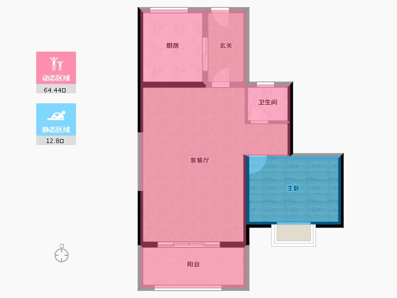 福建省-福州市-中铁城江督府-69.60-户型库-动静分区