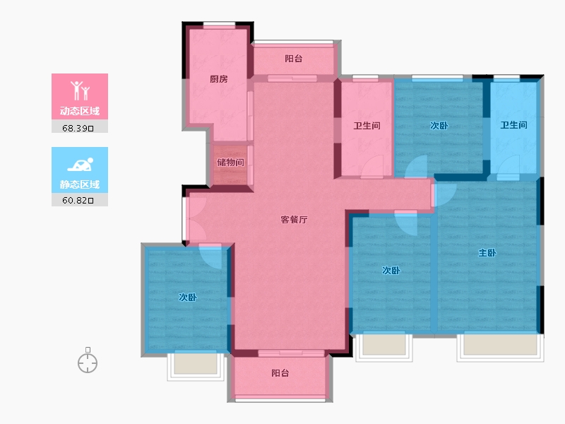 河南省-濮阳市-建业璟园-115.33-户型库-动静分区