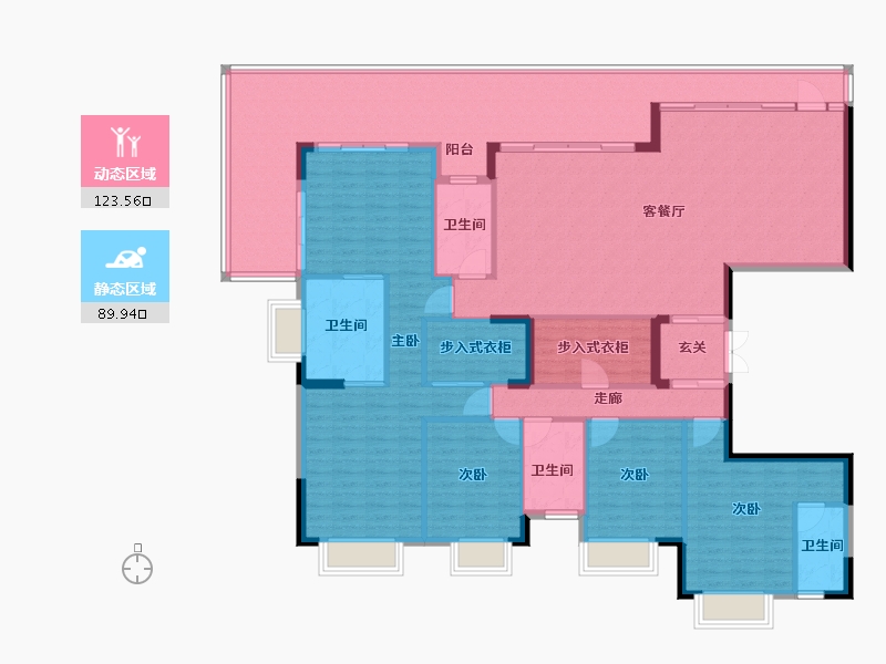 贵州省-贵阳市-贵高速花溪26-195.93-户型库-动静分区