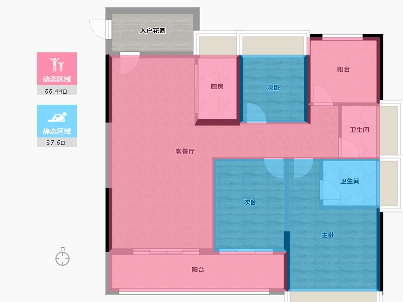 安徽省-滁州市-远东苏滁壹号-99.34-户型库-动静分区