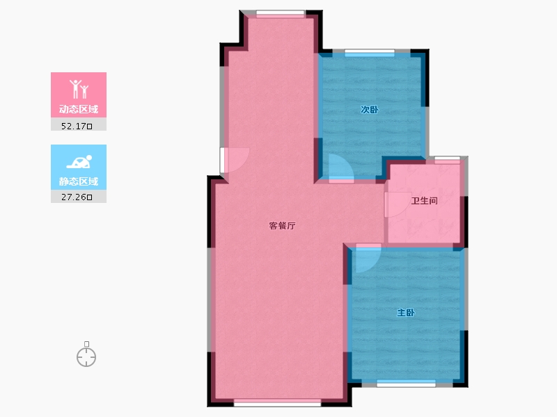 吉林省-四平市-伊通龙腾·悦澜湾-71.57-户型库-动静分区