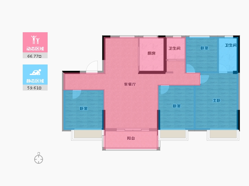 山东省-济南市-玖珑府-115.06-户型库-动静分区