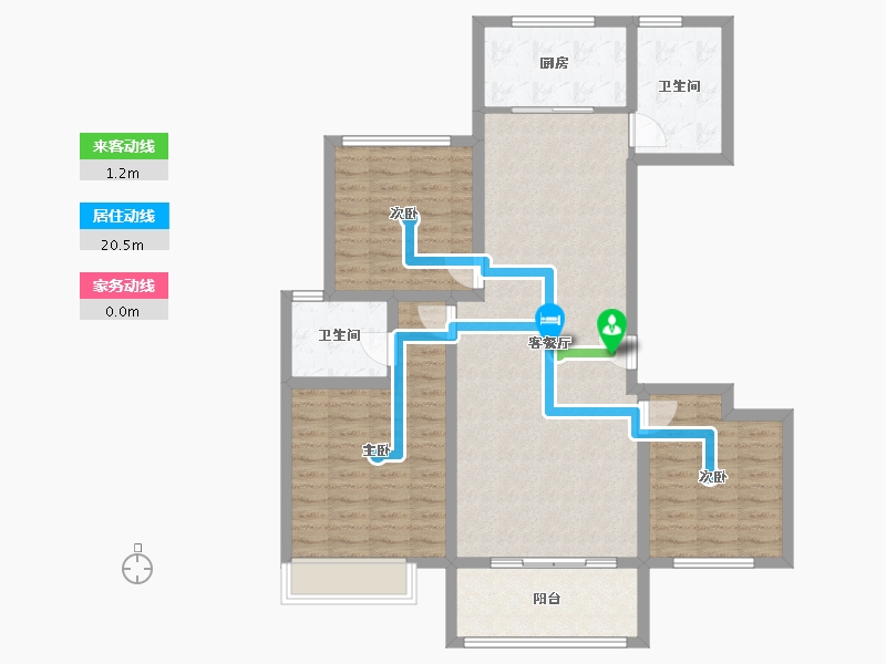 河南省-濮阳市-中达学府壹号-103.06-户型库-动静线