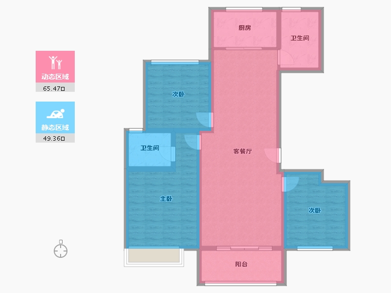 河南省-濮阳市-中达学府壹号-103.06-户型库-动静分区