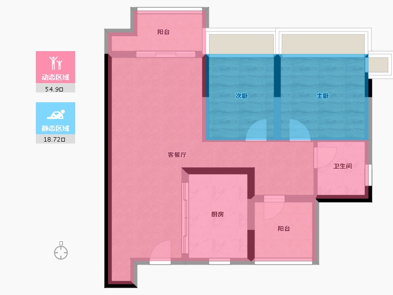 广东省-清远市-石榴春江湖畔-65.01-户型库-动静分区