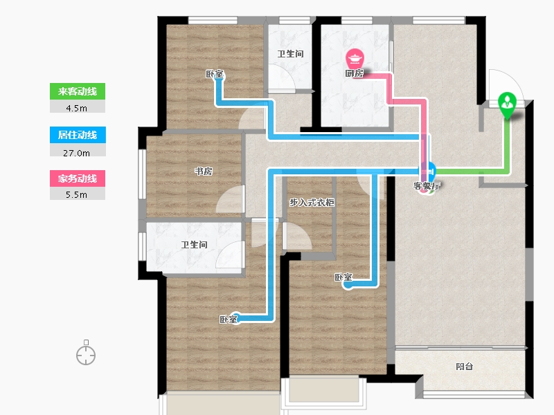 山东省-济南市-泰悦圣井院子-114.40-户型库-动静线