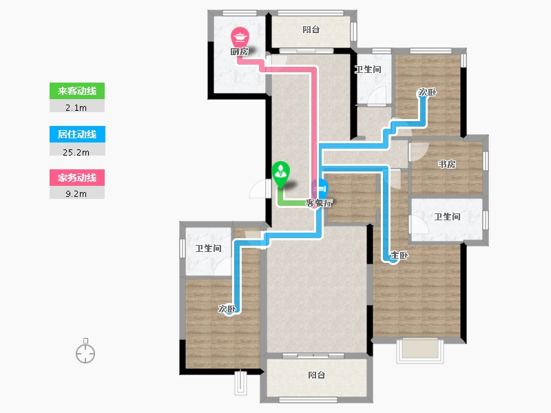 河南省-开封市-枫华·西湖半岛-131.90-户型库-动静线