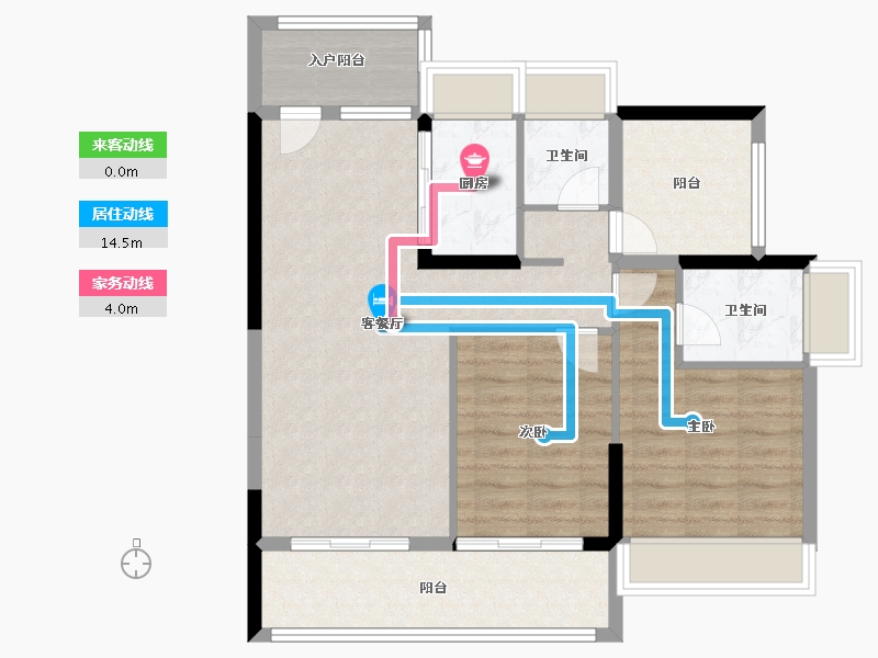 安徽省-滁州市-远东苏滁壹号-85.61-户型库-动静线