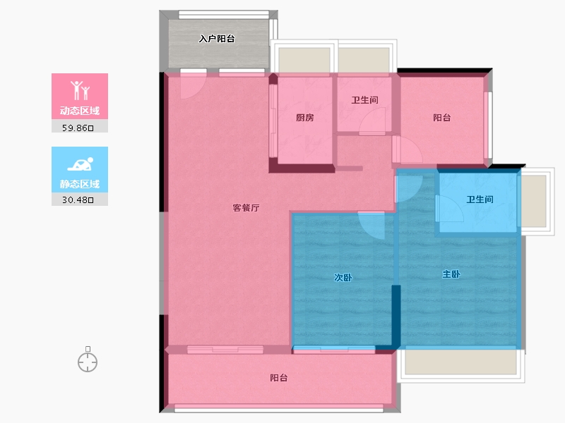 安徽省-滁州市-远东苏滁壹号-85.61-户型库-动静分区