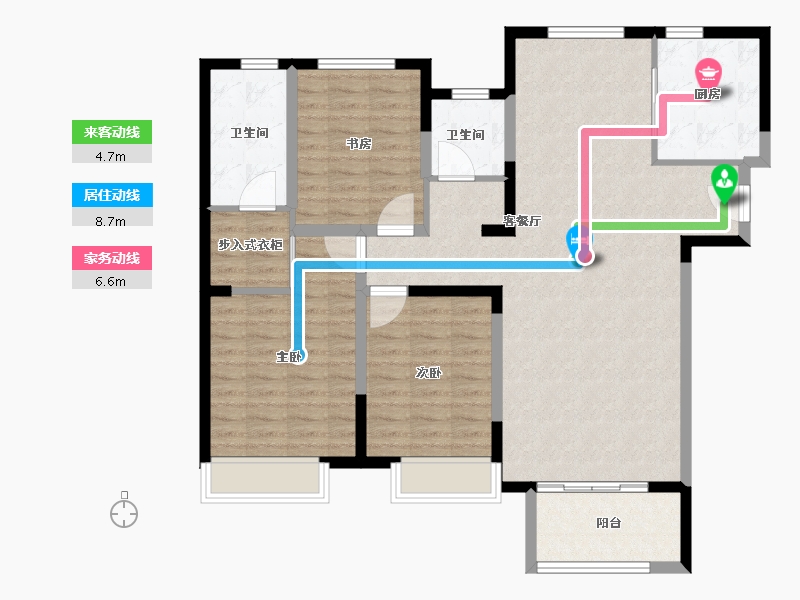 山东省-济南市-泰悦圣井院子-113.60-户型库-动静线