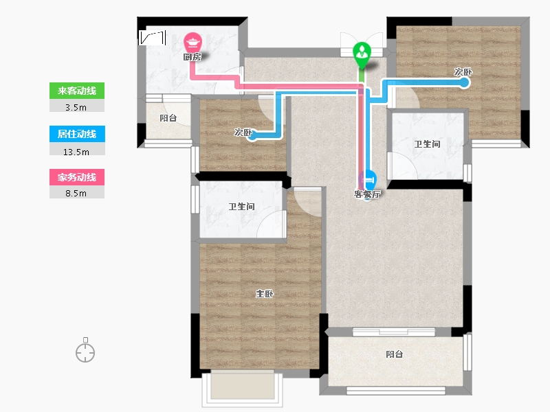 江西省-抚州市-颐景广场-76.23-户型库-动静线