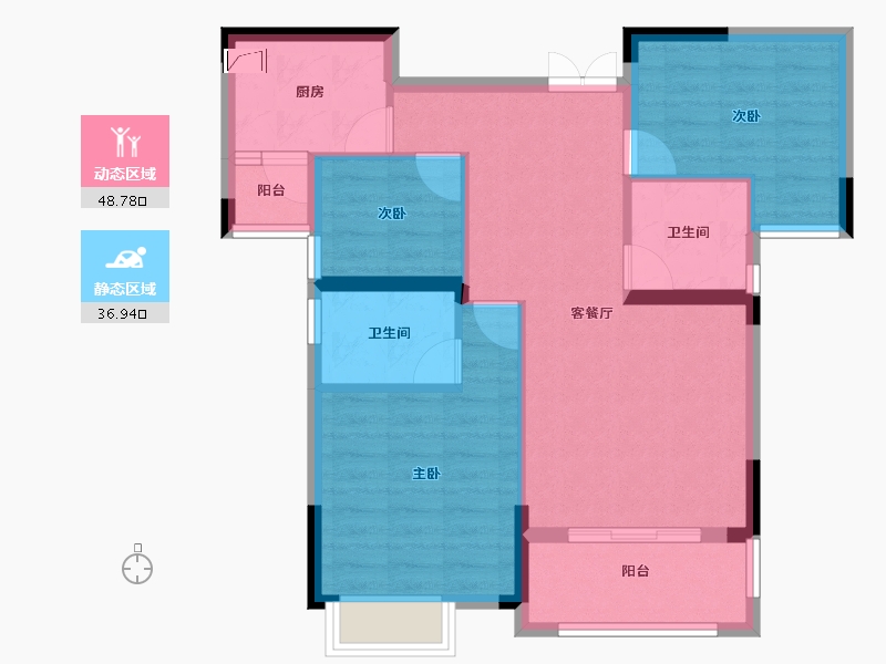 江西省-抚州市-颐景广场-76.23-户型库-动静分区