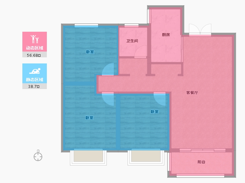 河南省-濮阳市-华信·越绣华府-85.38-户型库-动静分区