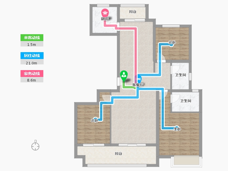 河南省-濮阳市-建业璟园-108.05-户型库-动静线