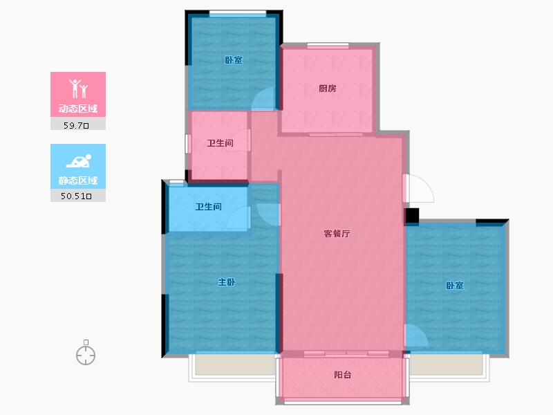 山东省-济南市-玖珑府-100.48-户型库-动静分区