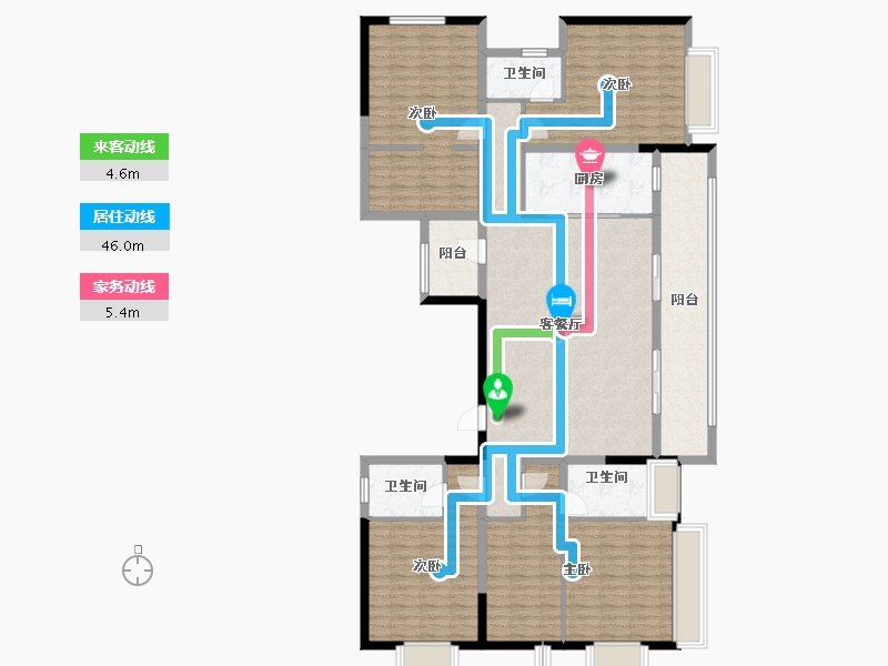 河南省-开封市-枫华·西湖半岛-166.59-户型库-动静线