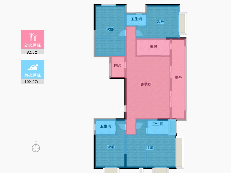 河南省-开封市-枫华·西湖半岛-166.59-户型库-动静分区