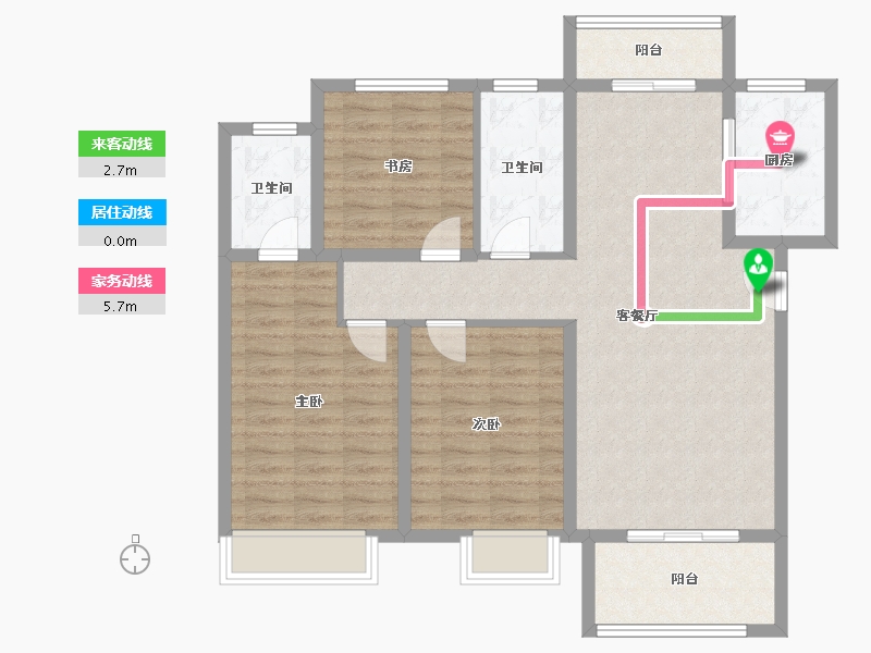 河南省-濮阳市-建业璟园-99.87-户型库-动静线