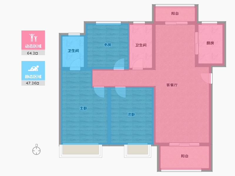 河南省-濮阳市-建业璟园-99.87-户型库-动静分区